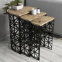 Hanah Home Juego de Mesas Nido Stil Metal Ferforje - Oak